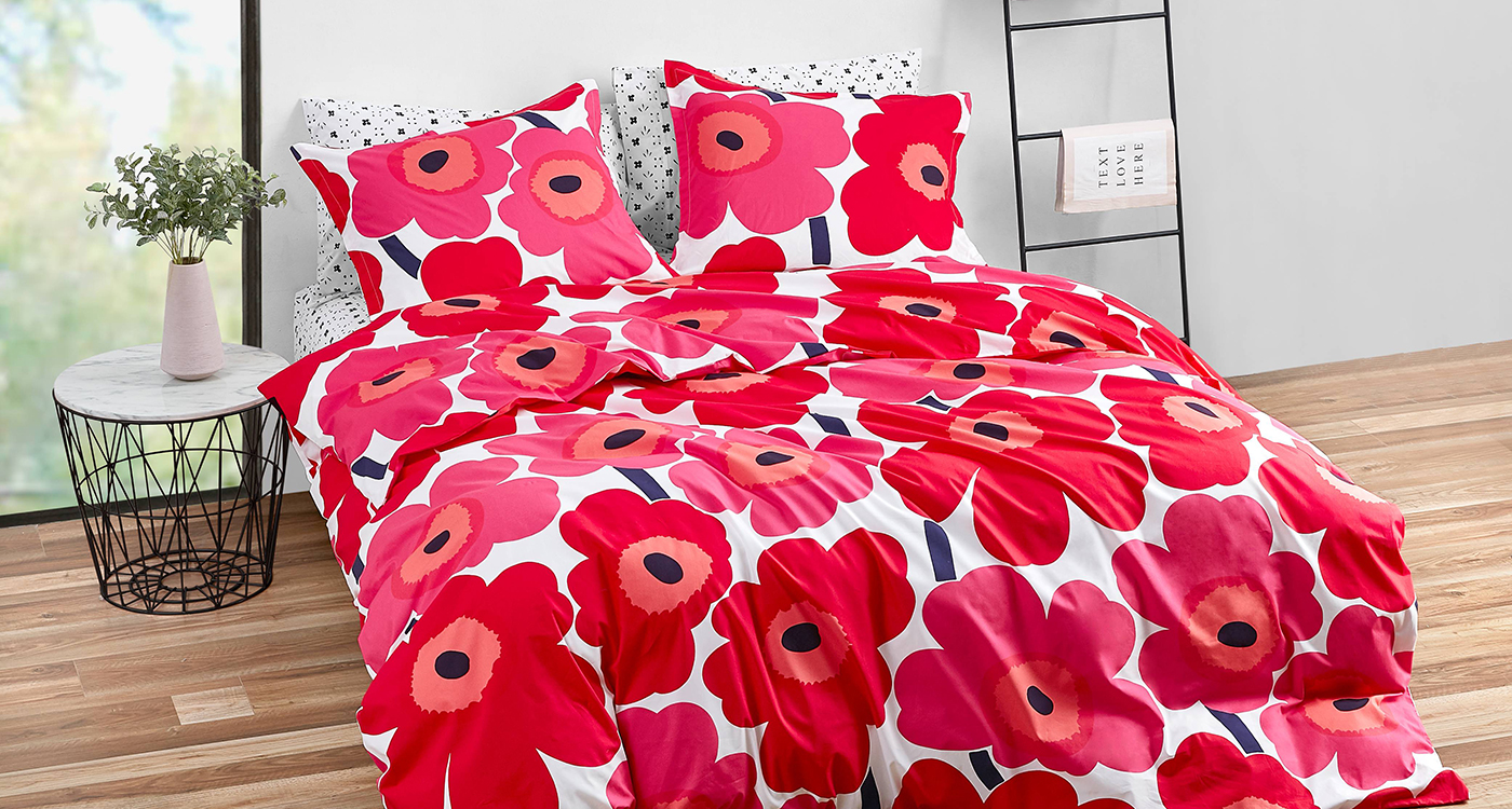 Marimekko Unikko Red Bedding
