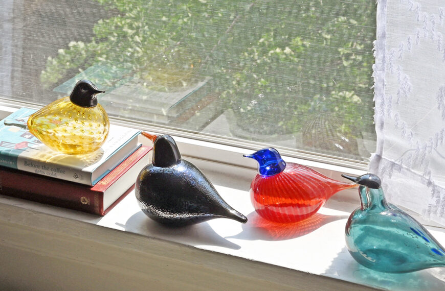 Bianco Blue Glass Birds