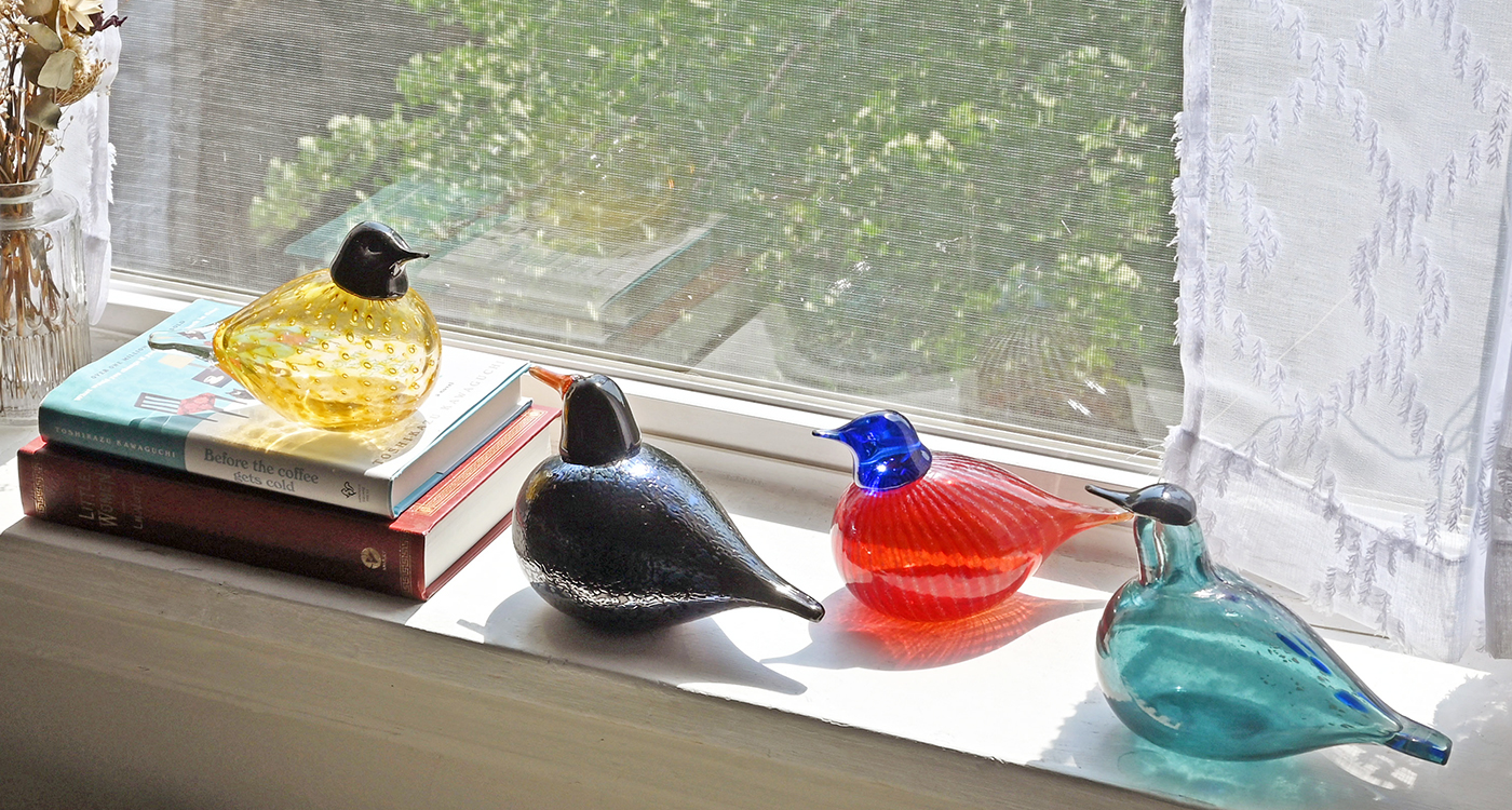 Bianco Blue Glass Birds
